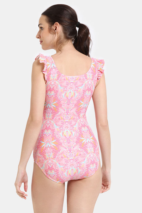 Zelocity Elastane Blended Slip-On Malliot with Removable Pads - Peach pink — image 3